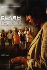 Poster for Clash of civilization over an elevator in Piazza Vittorio