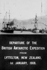 Poster for Departure of the British Antarctic Expedition from Lyttelton, New Zealand, 1st January, 1908.