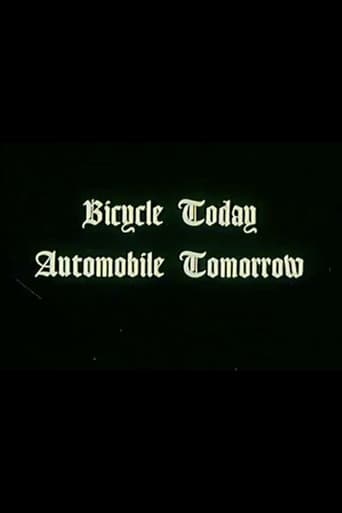 Poster for Bicycle Today, Automobile Tomorrow.