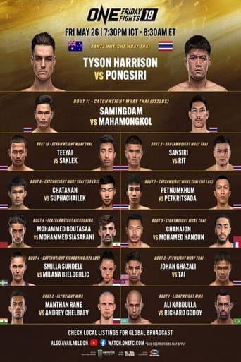 Poster for ONE Friday Fights 18: Harrison vs. Pongsiri