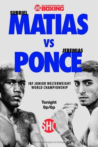 Poster for Subriel Matias vs. Jeremias Ponce