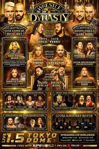 Poster for NJPW x AEW x CMLL x ROH x STARDOM: Wrestle Dynasty