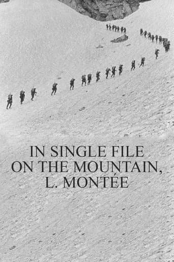 Poster for In Single File on the Mountain, l. Montée