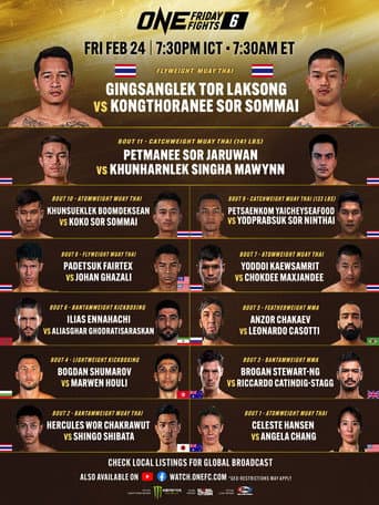 Poster for ONE Friday Fights 6: Gingsanglek vs. Kongthoranee