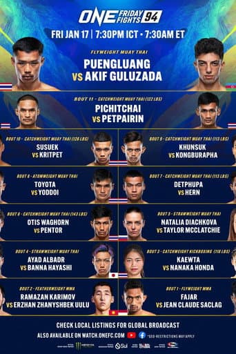Poster for ONE Friday Fights 94: Puengluang vs. Guluzada