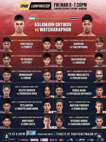 Poster for ONE Friday Fights 54: Ortikov vs. Watcharaphon