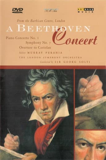Poster for A Beethoven Concert: Symphony No. 7, Piano Concerto No. 1, Overture to Coriolan / Solti, Perahia, London Symphony Orchestra