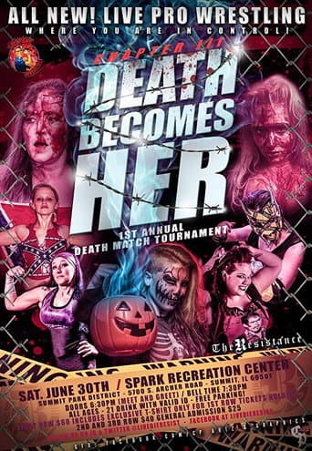Poster for Resistance/Girl Fight Chapter III: Death Becomes Her Female Deathmatch Tournament