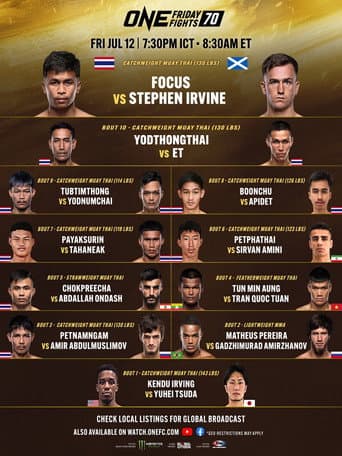 Poster for ONE Friday Fights 70: Focus vs. Irvine